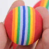 ІГРАШКА ДЛЯ КОТИКІВ ТА СОБАК « М'ЯЧ ВЕСЕЛКА»  - фото 2