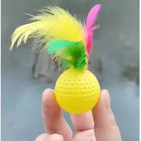 ІГРАШКА ДЛЯ КОТИКІВ «М`ЯЧИК З ПІР`ЯМ»  - фото 3