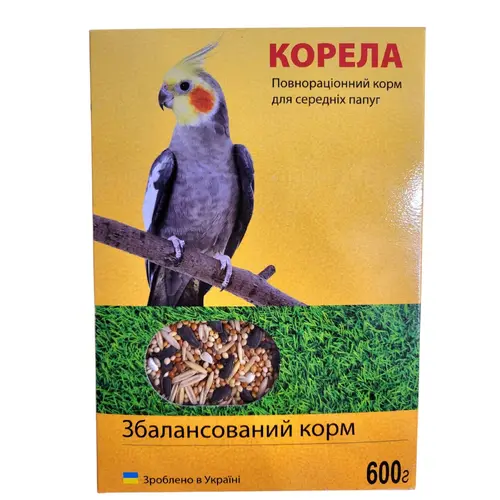 КОРМ КОРЕЛА ТМ ХВОСТАТА ХАТА ДЛЯ ПАПУГ КОРЕЛА
